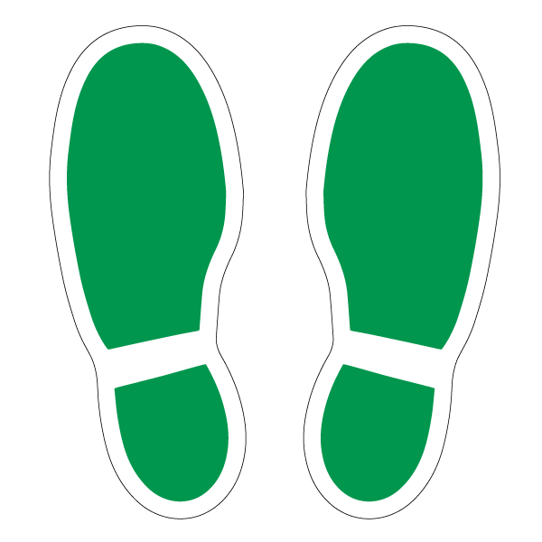 Identity Group Cut-out Footprints, Green, 15" 8626XGR